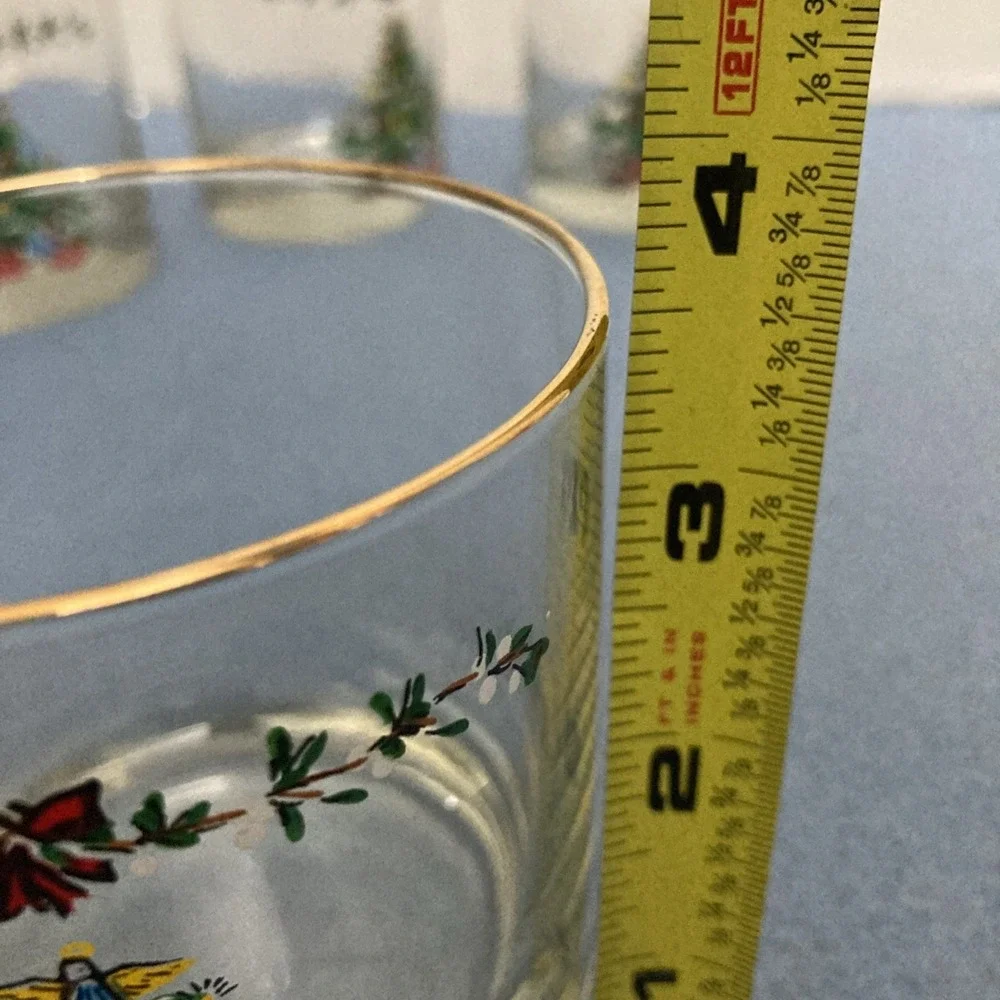 VTG Holiday by Montgomery‎ Wards Christmas Tree Old Fashion Glasses - Set of 4